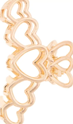 Dazzling Hair Clip Metal Heart Valentine 8 cm