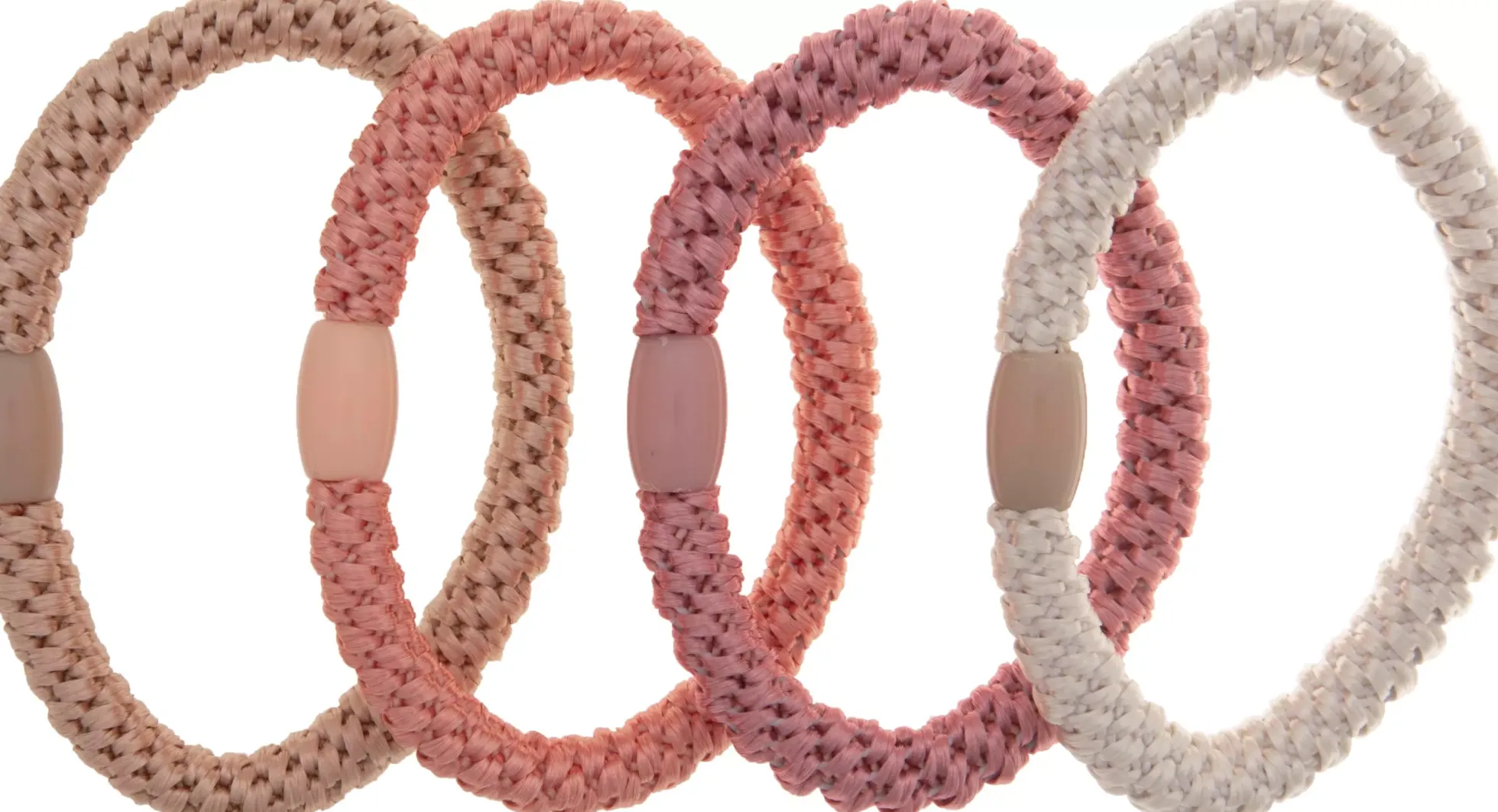 Dazzling Hair Ties 4-Pack Woven Multi Colored