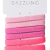 DazzlingHår 6-pack rosa hårsnoddar