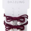 DazzlingHår 2-pack rosett vinröd