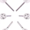 Dazzling J14 Earring Col 3-Pack W Bead Silver