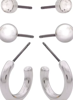 Dazzling J14 3 Pack Beads And Hoop Silver