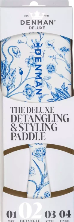 Denman Deluxe D38 Power Paddle Brush Blue Belle