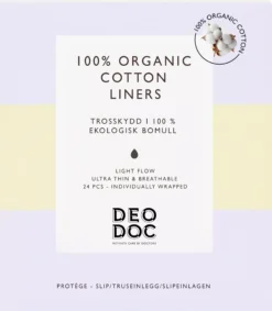 DeoDoc Liners Organic Cotton Individually Wrapped 24 st