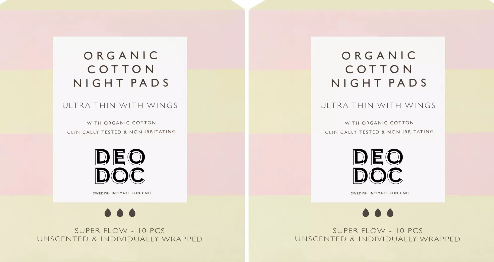 DeoDoc Organic Cotton Night Pad 2 pack