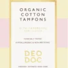 DeoDoc Organic Cotton Tampons Regular Flow 16 Pcs M
