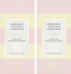 DeoDoc Organic Cotton Tampons Super 2-pack
