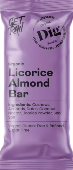 DigGET RAW Organic Licorice Almond Bar 42 g
