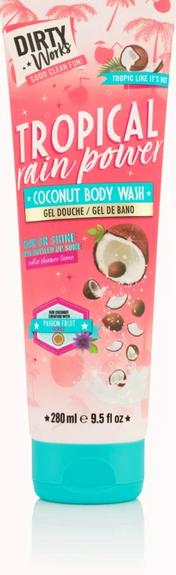 Dirty Works Tropical Rain Power Coconut Body Wash 280 ml