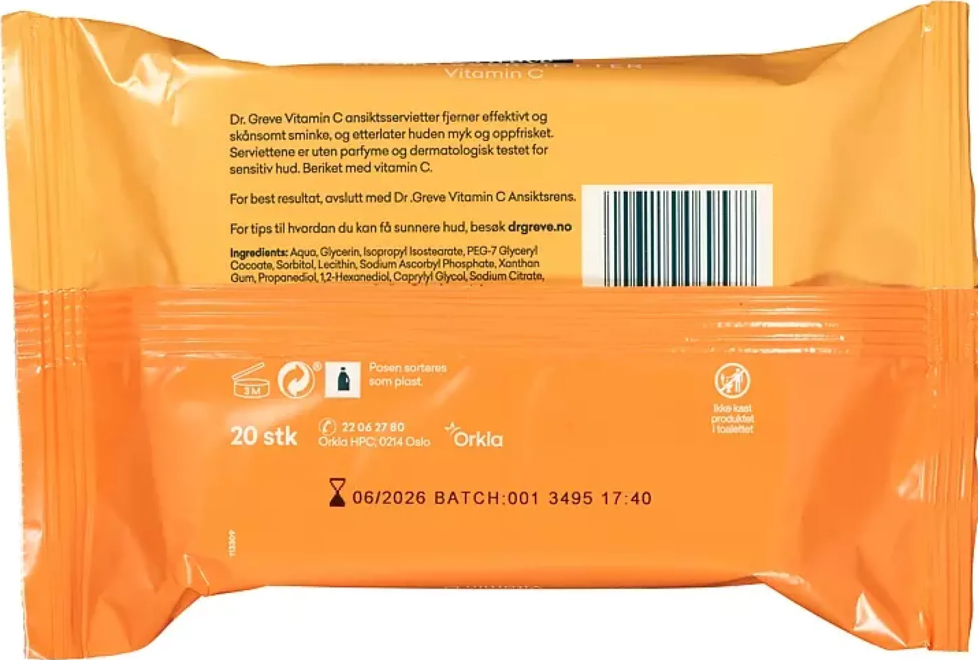 Dr. Greve Vitamin C Face Wipes 20 st