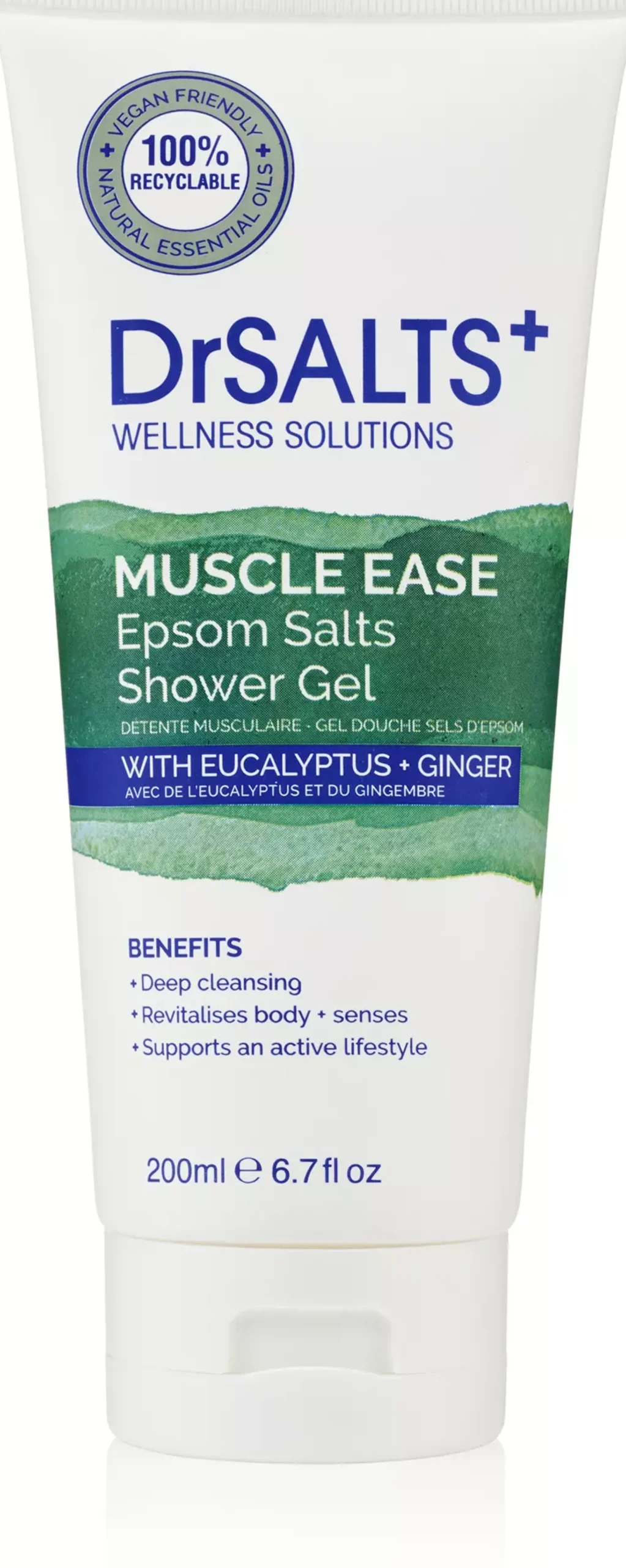 DrSALTS+ Muscle Ease Epsom Salts Shower Gel 200 ml