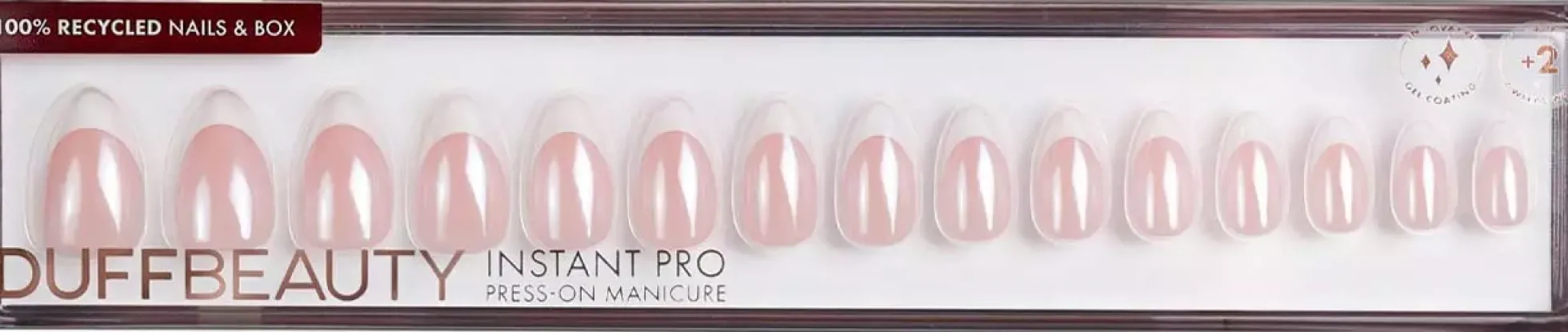 DUFFBEAUTY French Glazed, Medium Almond French Glazed