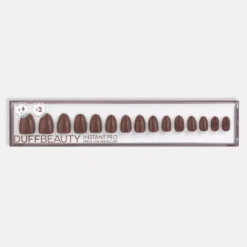 DUFFBEAUTY Instant Pro Press-On Manicure Espresso Short Almond