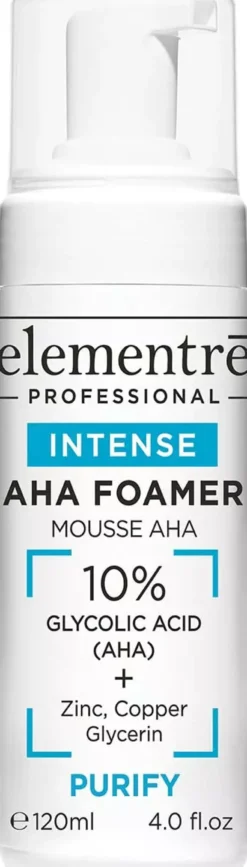 elementrē Aha Foamer Intense Cleanser 10% Alpha Hydroxy Acid 120 ml