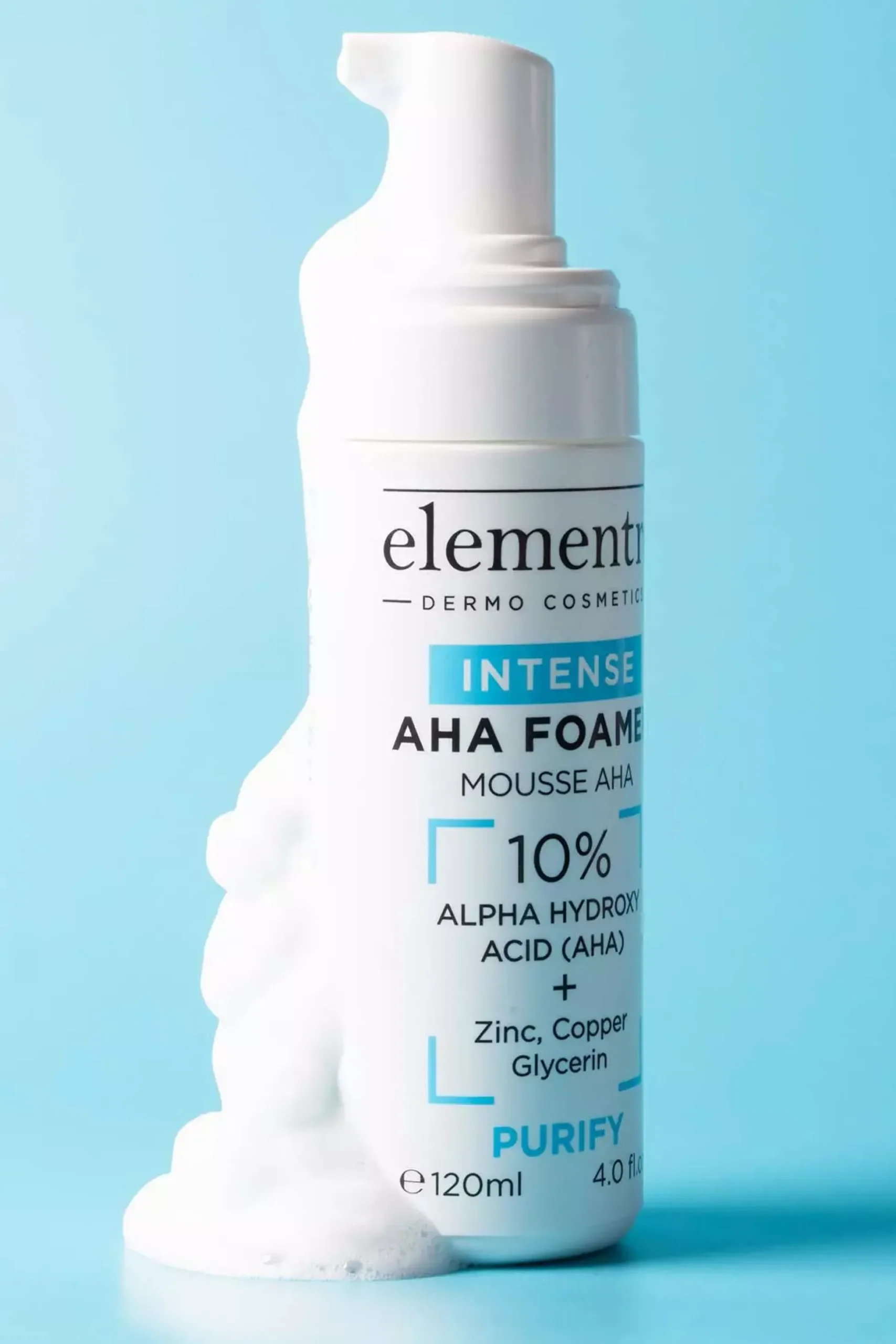 elementrē Aha Foamer Intense Cleanser 10% Alpha Hydroxy Acid 120 ml