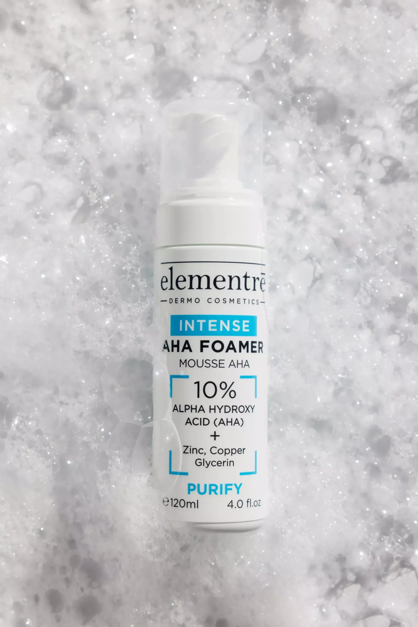 elementrē Aha Foamer Intense Cleanser 10% Alpha Hydroxy Acid 120 ml