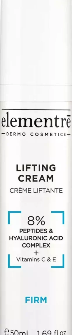elementrē Lifting Cream 8% Peptides & Hyaluronic Acid 50 ml