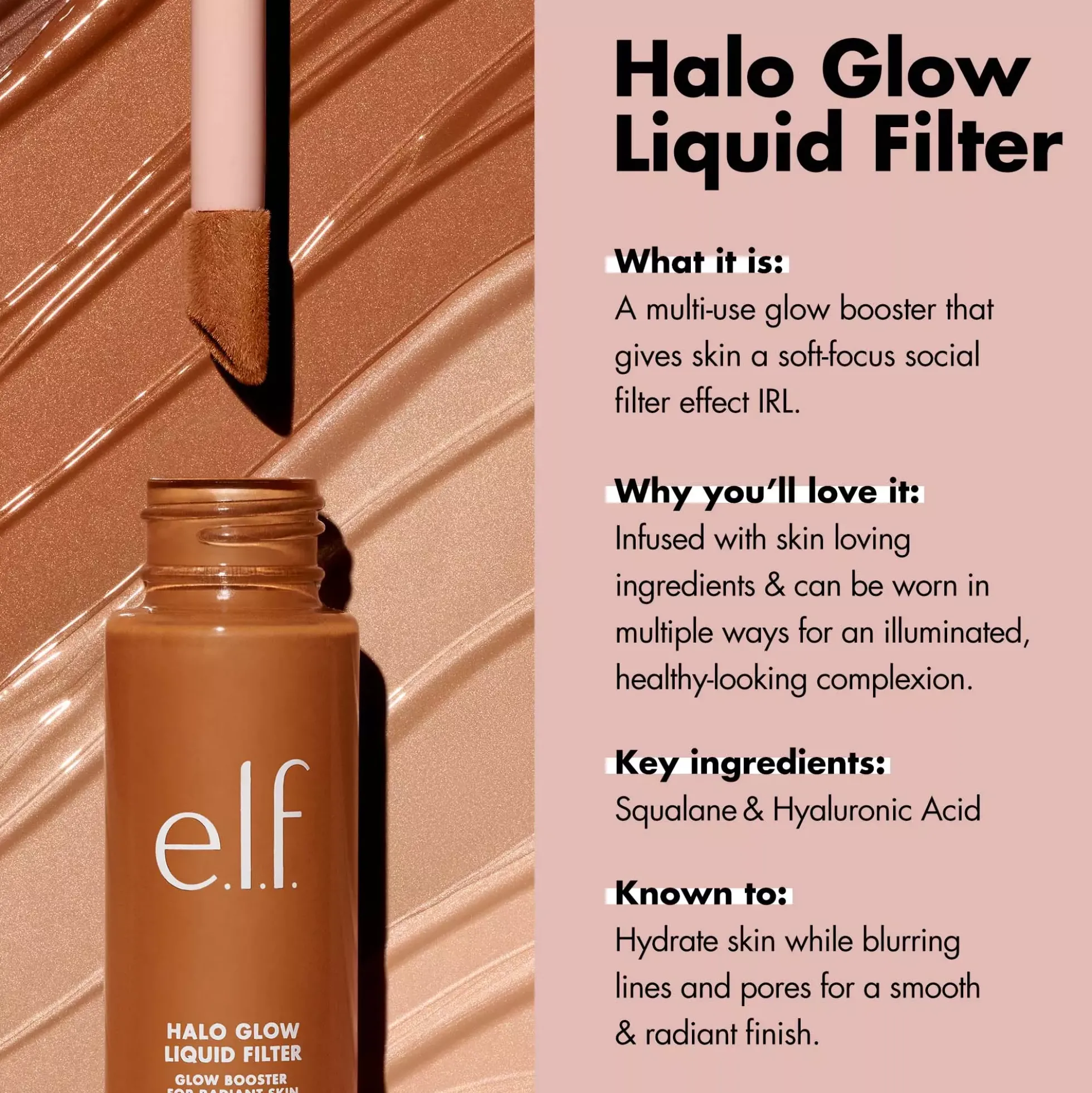 e.l.f. Halo Glow Liquid Filter 8.5 Rich