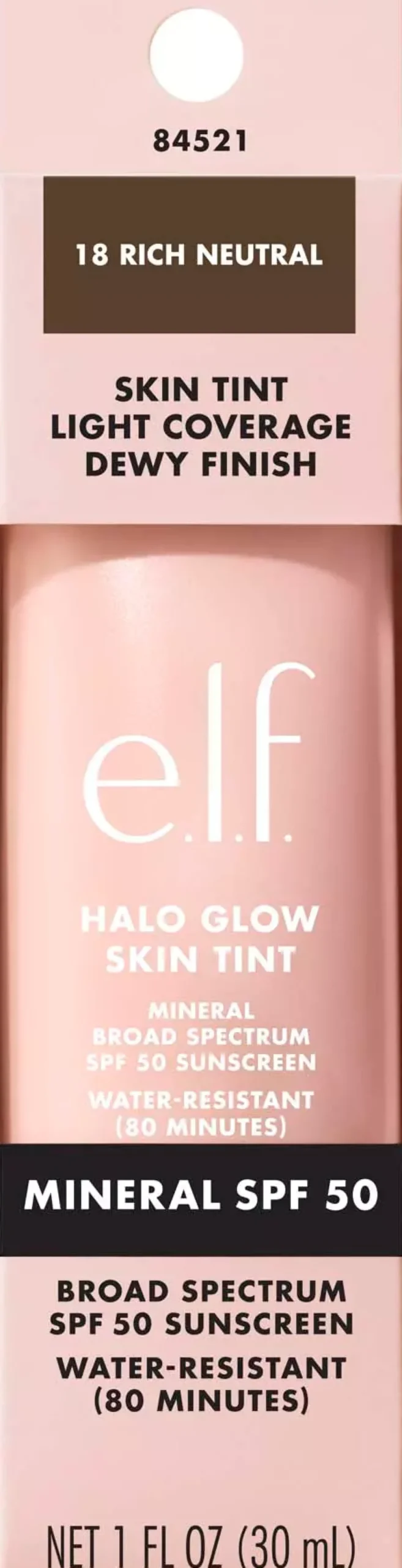 e.l.f. Halo Glow Skin Tint SPF50 10 Tan Neutral
