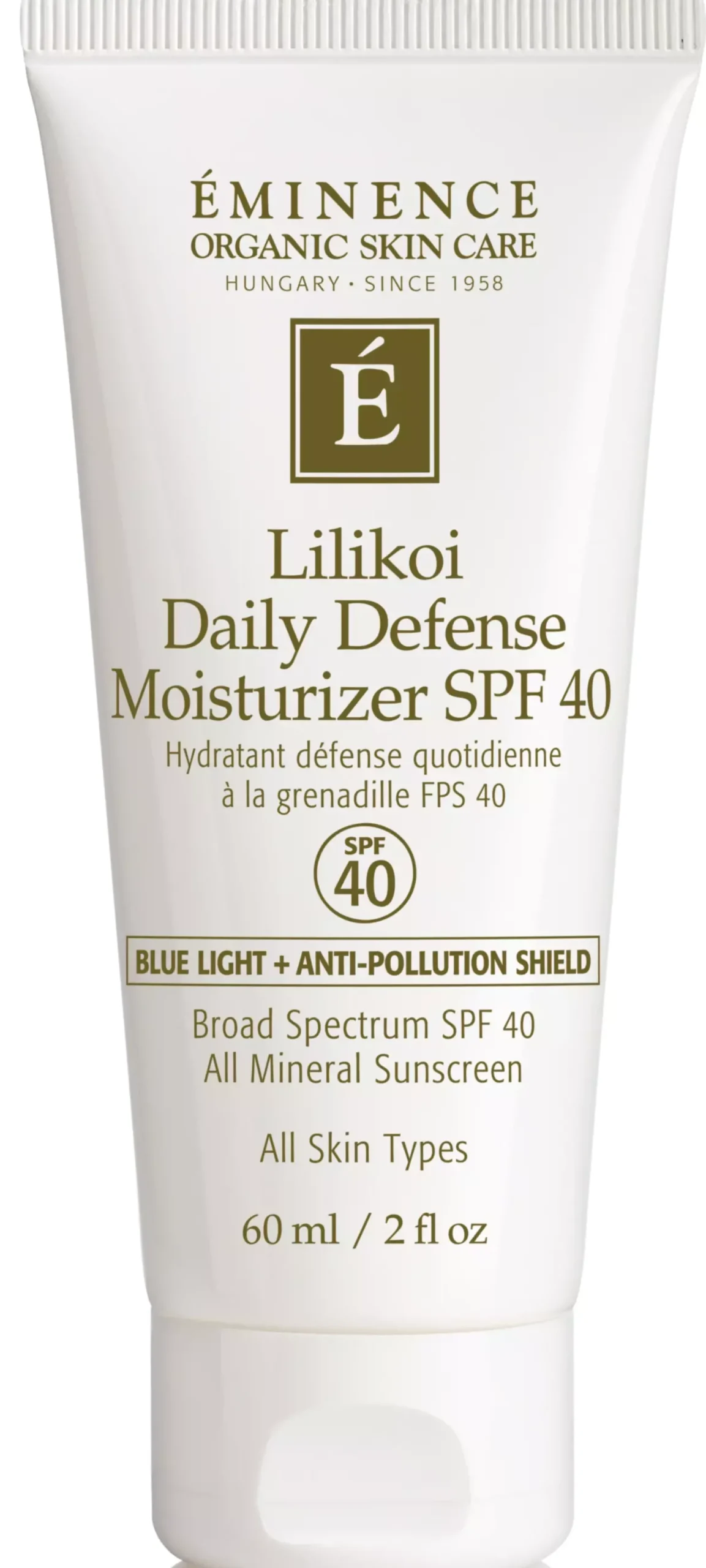 Eminence Organics Lilikoi Daily Defense Moisturizer SPF40 60 ml