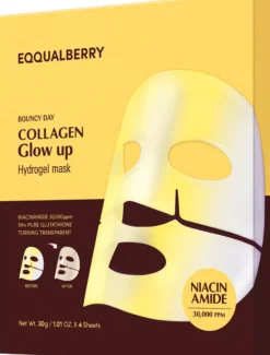 Eqqualberry Collagen Glow Up Hydrogel Mask 4 st