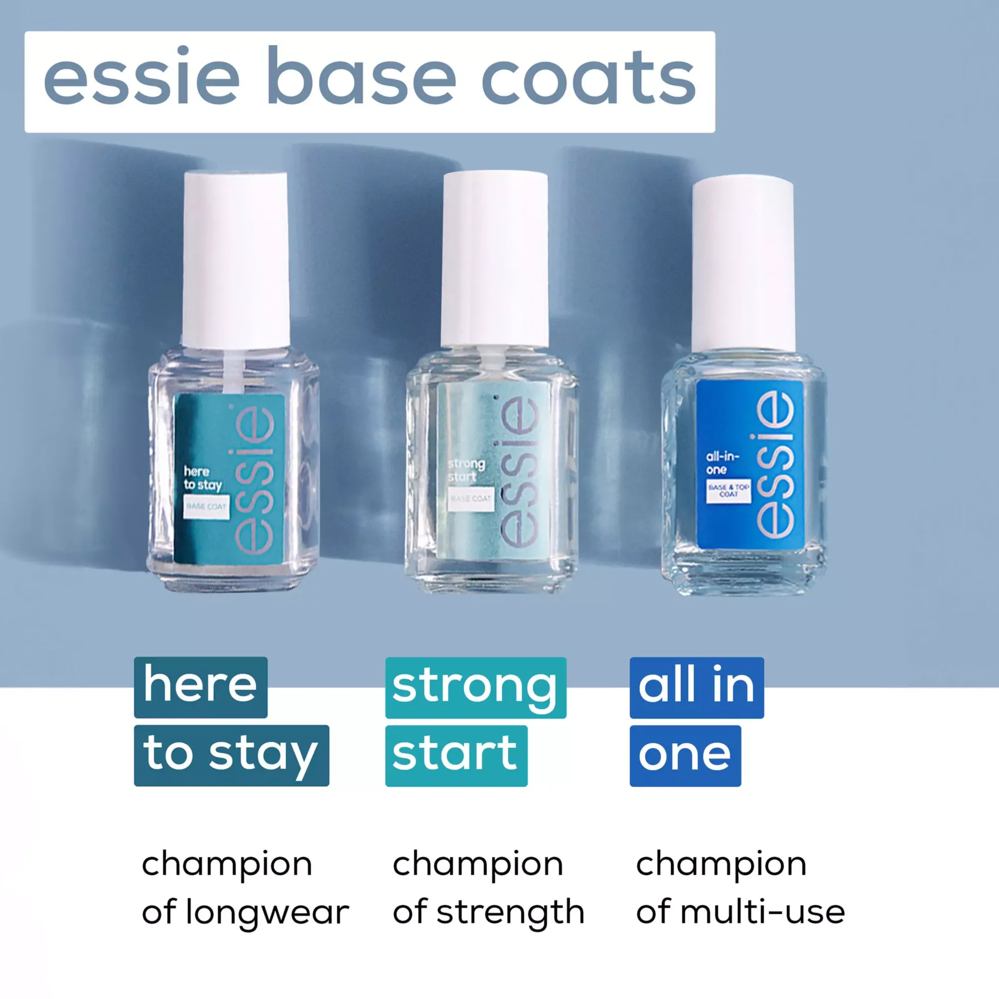 EssieNail Care Base + Top Coat, All-In-One 14 ml