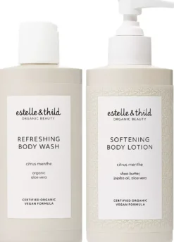 Estelle&Thild Organic BeautyCitrus Menthe Refreshing Body Wash 200 ml & Softening Body Lotion 200 ml