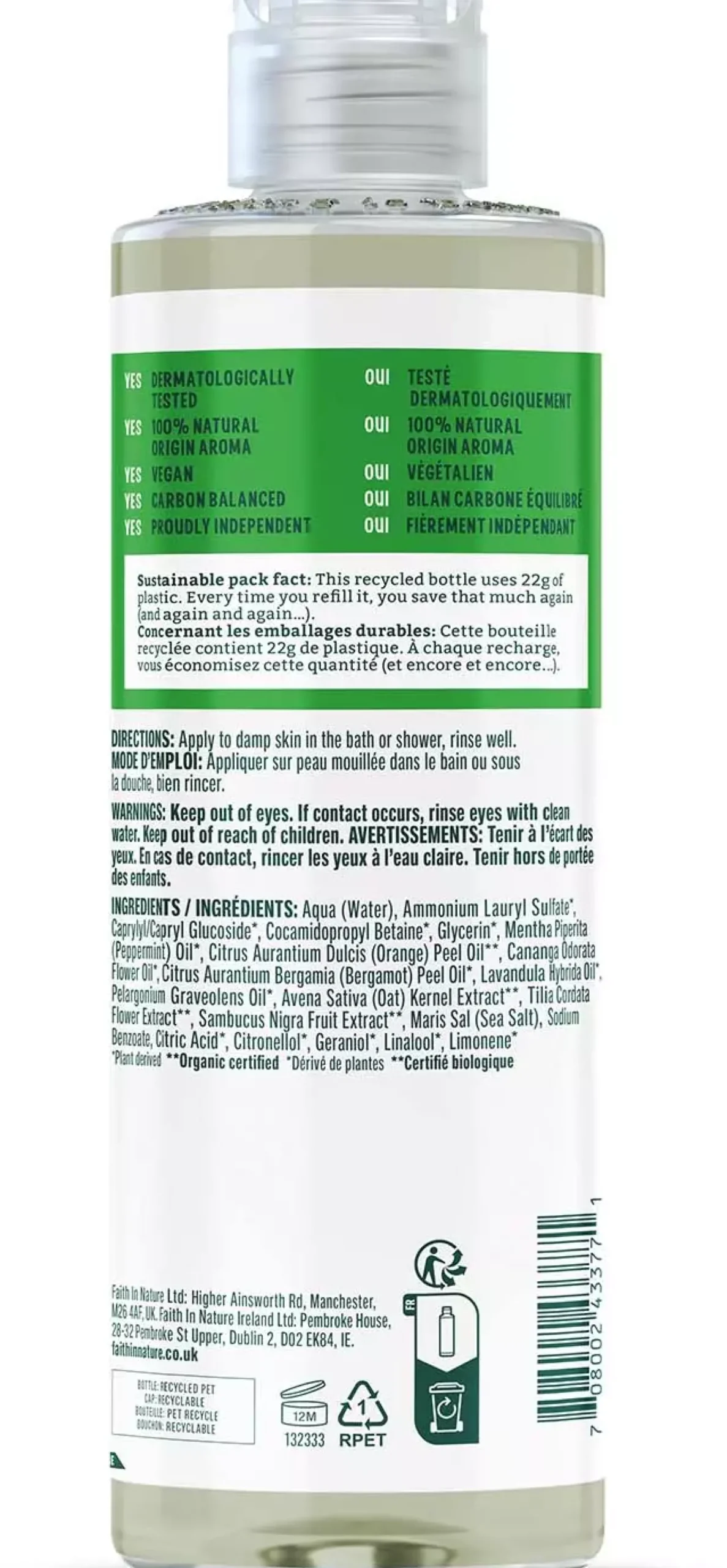 Faith in Nature Body Wash Mint 400 ml