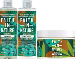 Faith in Nature Bundle Coconut Shampoo 400 ml & Conditioner 400 ml & Hair Mask 300 ml