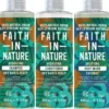 Faith in Nature Bundle Coconut Shampoo 400 ml & Conditioner 400 ml & Body Wash 400 ml