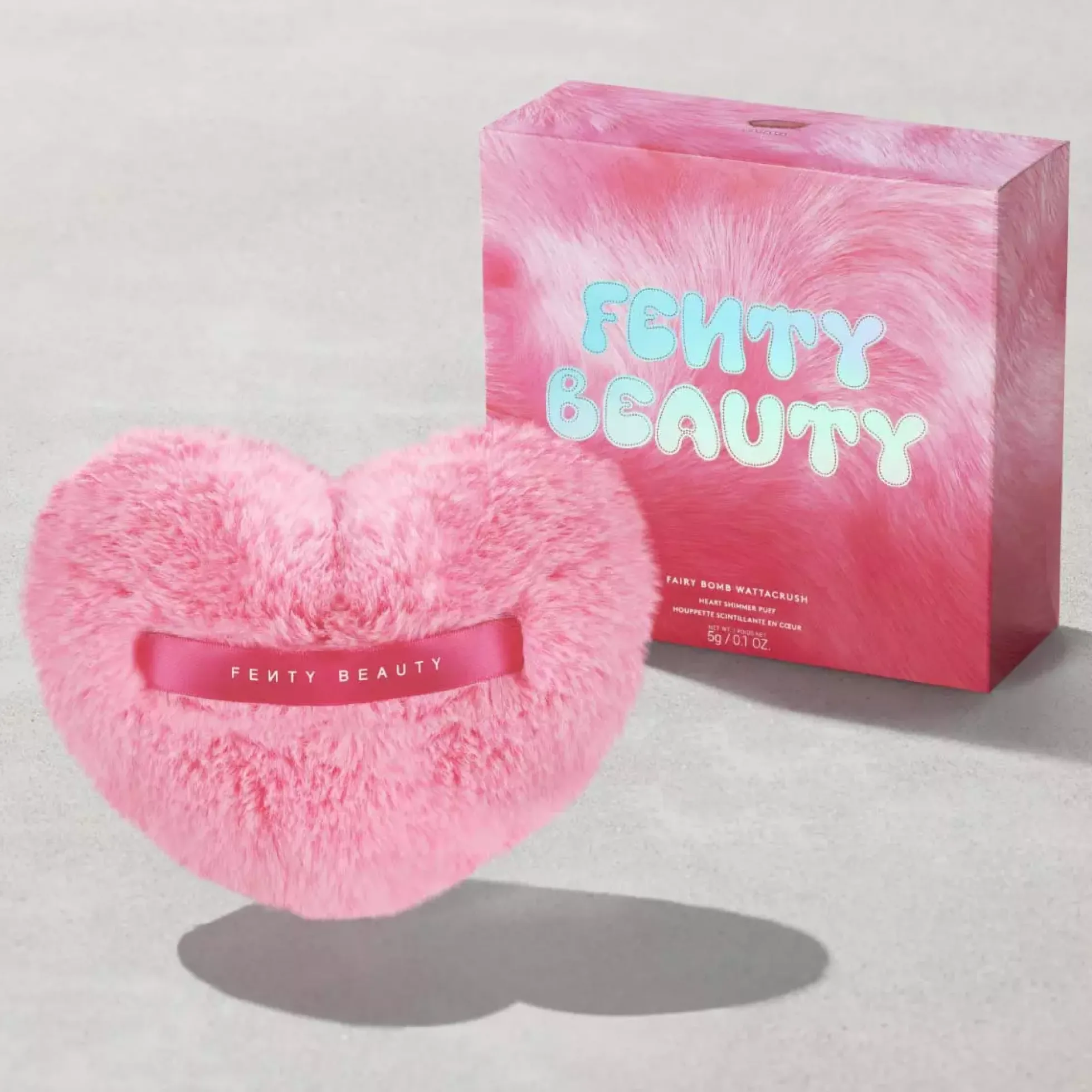 Fenty Beauty Limited Edition Fairy Bomb Wattacrush Heart-Shaped Shimmer Puff