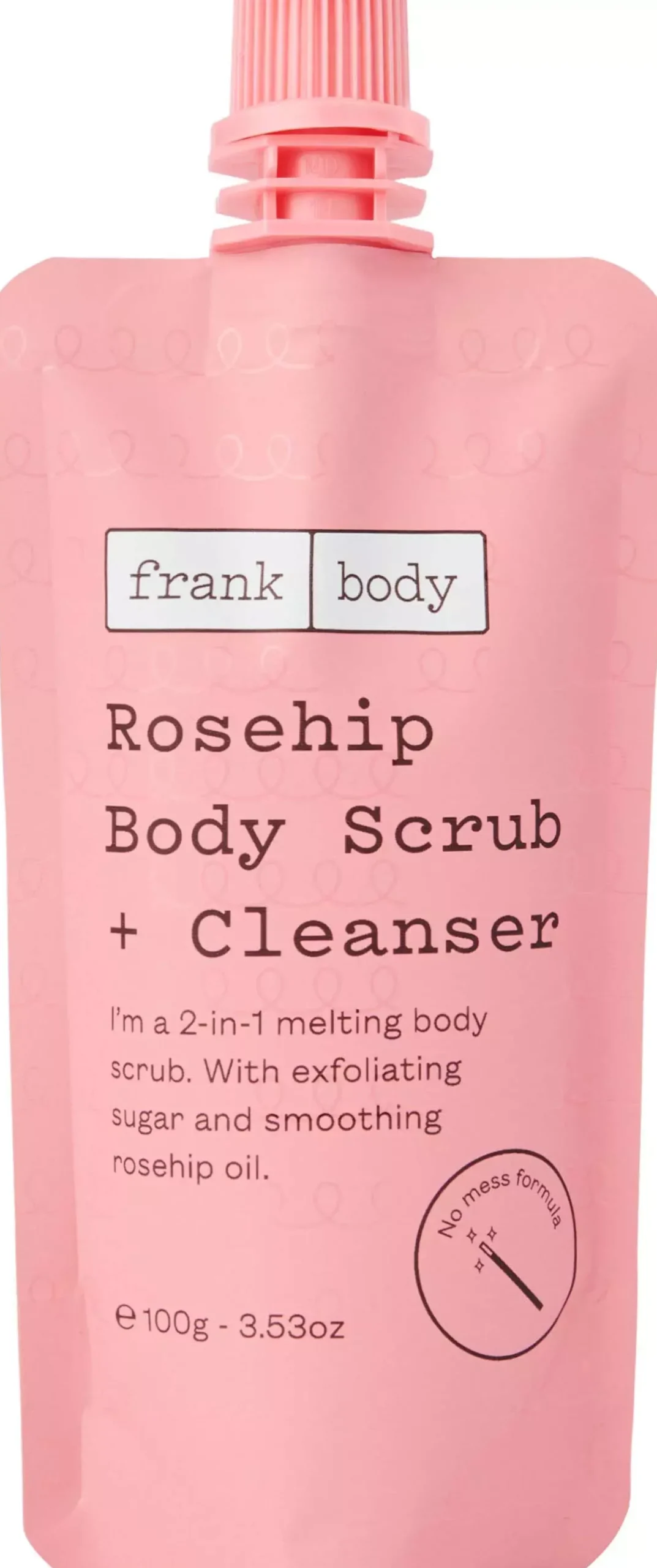 Frank Body Rosehip Body Scrub + Cleanser 100 g