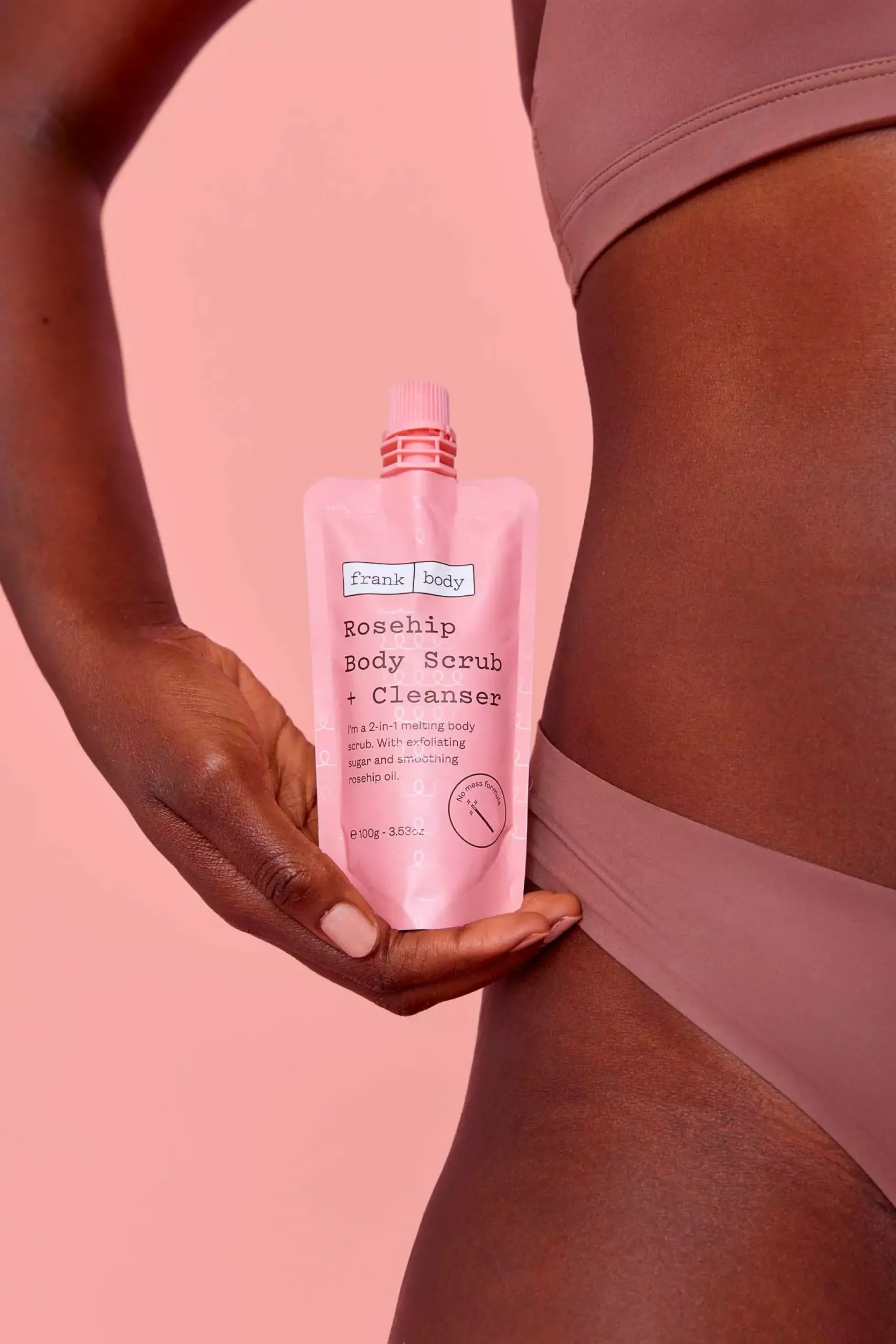 Frank Body Rosehip Body Scrub + Cleanser 100 g