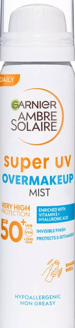 GarnierAmbre Solaire Super UV Over Makeup Mist with Hyaluronic Acid SPF50+ 75 ml