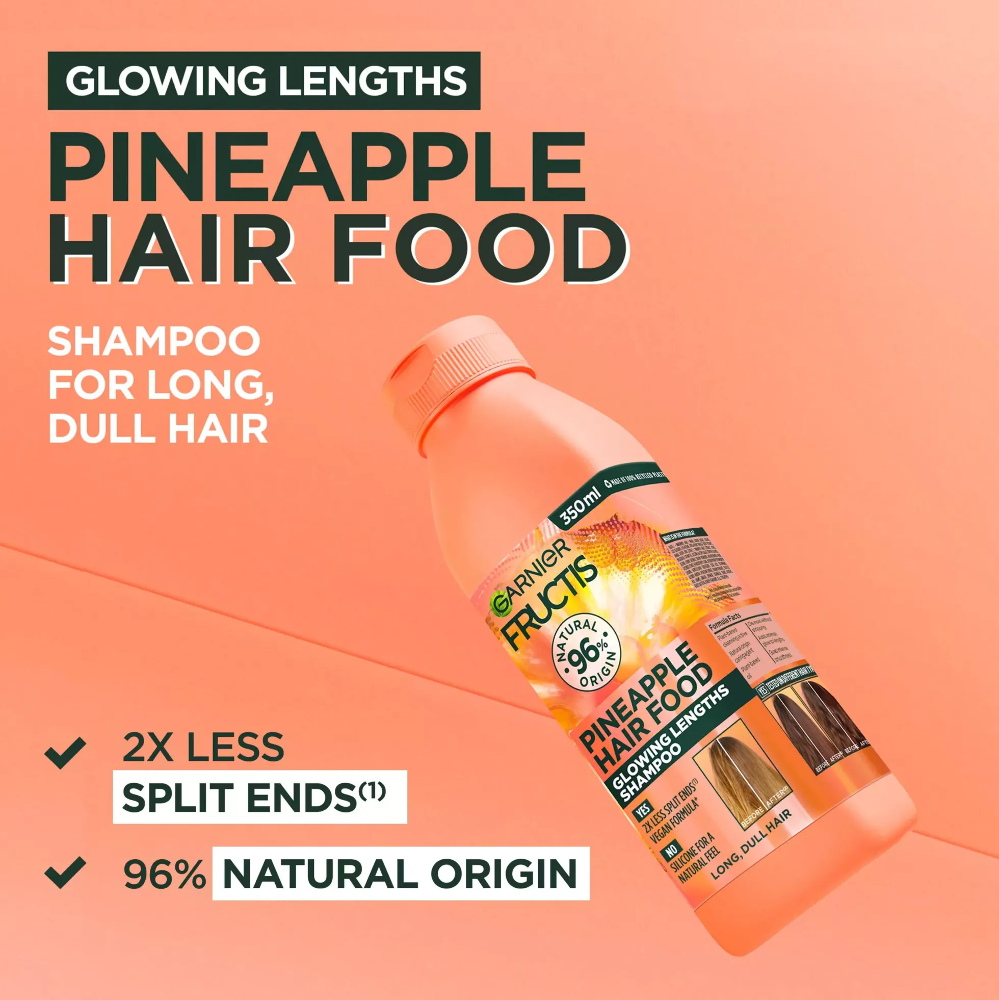 GarnierFructis Pineapple Hair Food Glowing Lengths Shampoo 350 ml