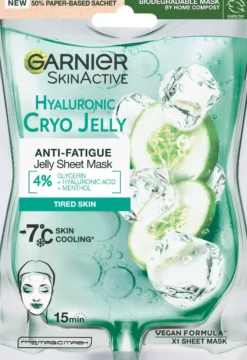 GarnierSkinActive Hyaluronic Cryo Jelly Face Sheet Mask for Tired Skin