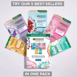 GarnierSkinActive Tissue Mask Discovery Collection for Face & Eyes for All Skin Types