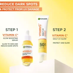 Garnier Vitamin C* Bundle Daily UV Glow Fluid SPF50+ 40 ml & Serum 30 ml