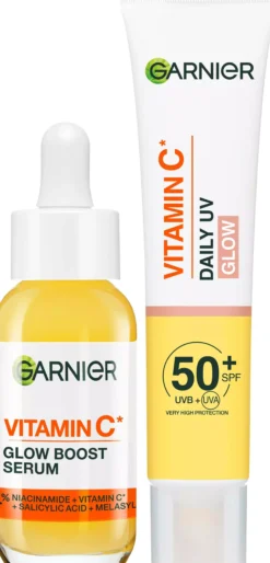 Garnier Vitamin C* Bundle Daily UV Glow Fluid SPF50+ 40 ml & Serum 30 ml