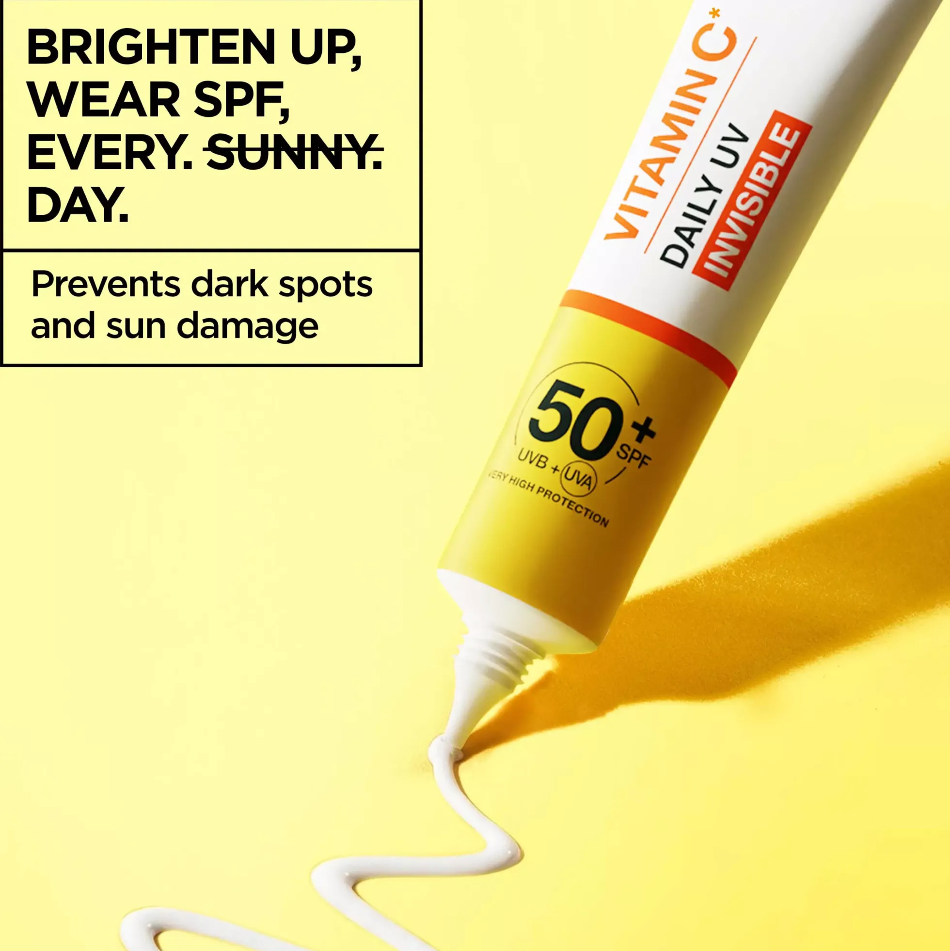 Garnier Vitamin C* Glow-Boosting Daily UV Fluid SPF50+ For Dull Skin Invisible 40 ml