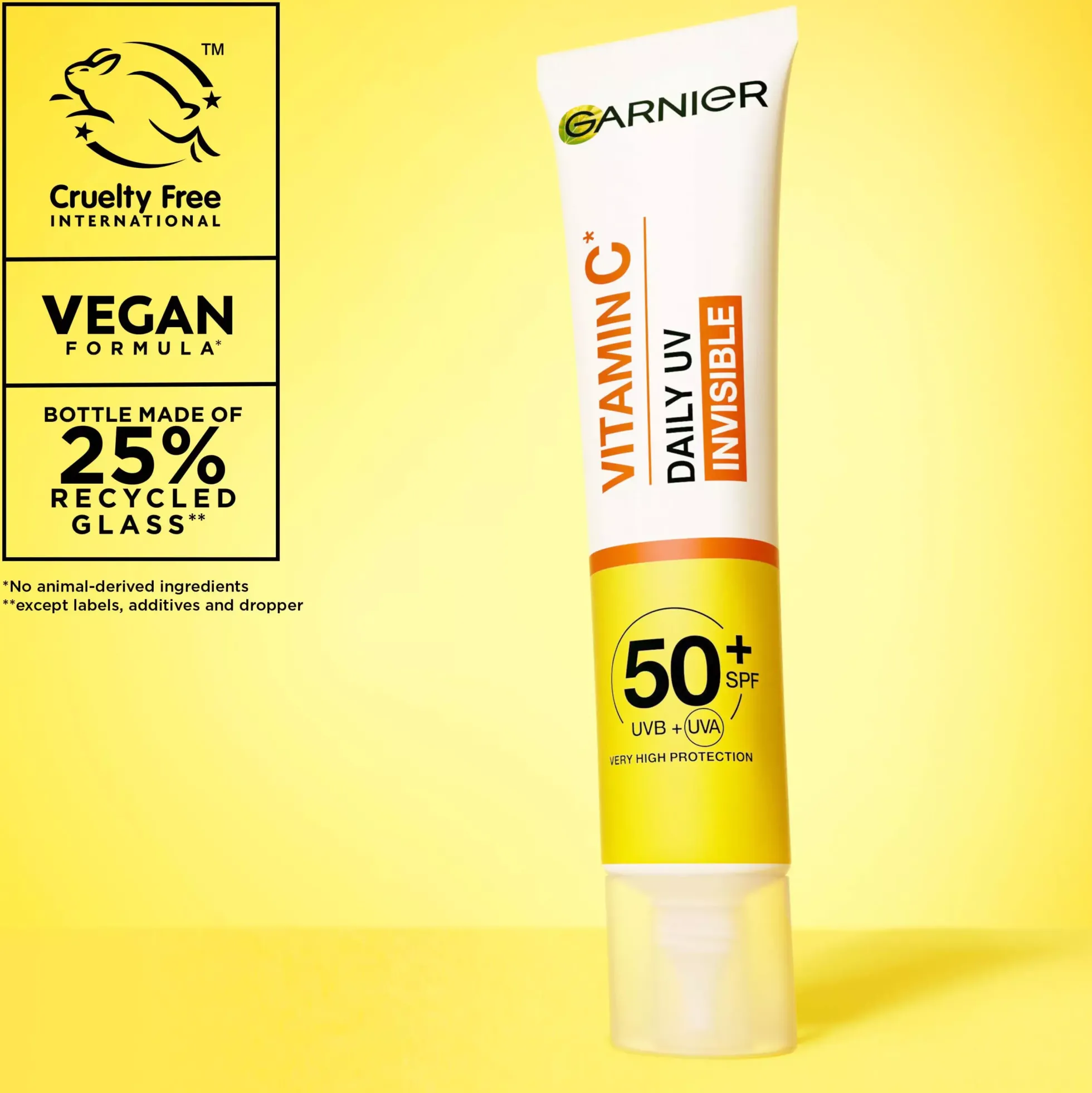 Garnier Vitamin C* Glow-Boosting Daily UV Fluid SPF50+ For Dull Skin Invisible 40 ml