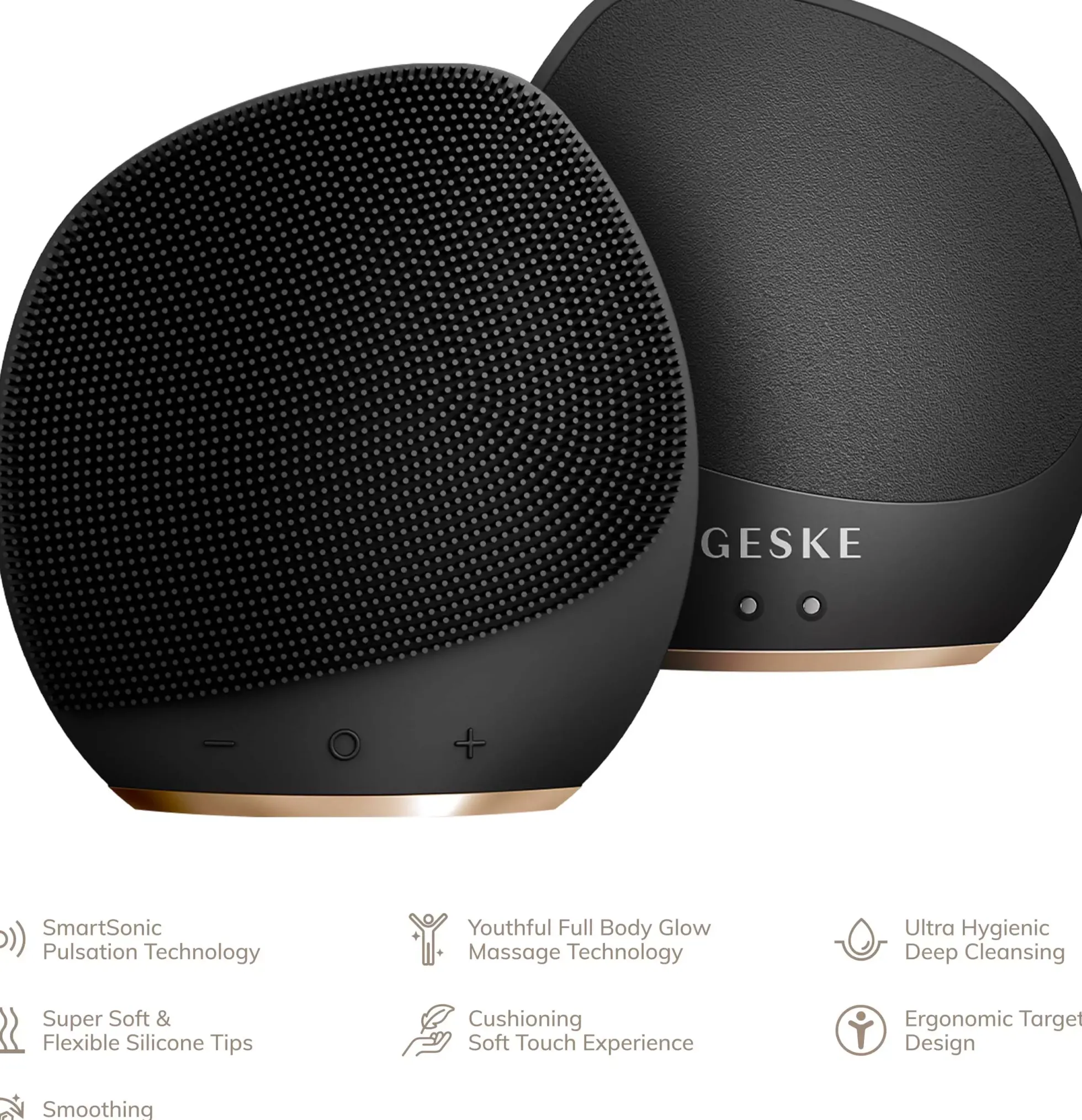 Geske 7 in 1 Sonic Body Brush Midnight