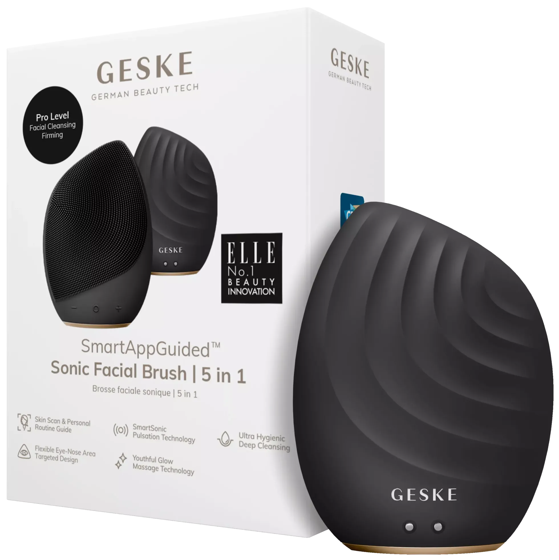 Geske5 in 1 Sonic Facial Brush Gray