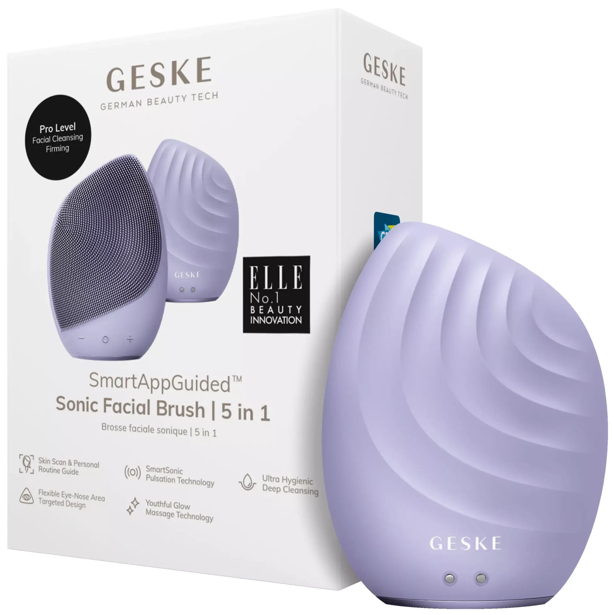 Geske5 in 1 Sonic Facial Brush Purple