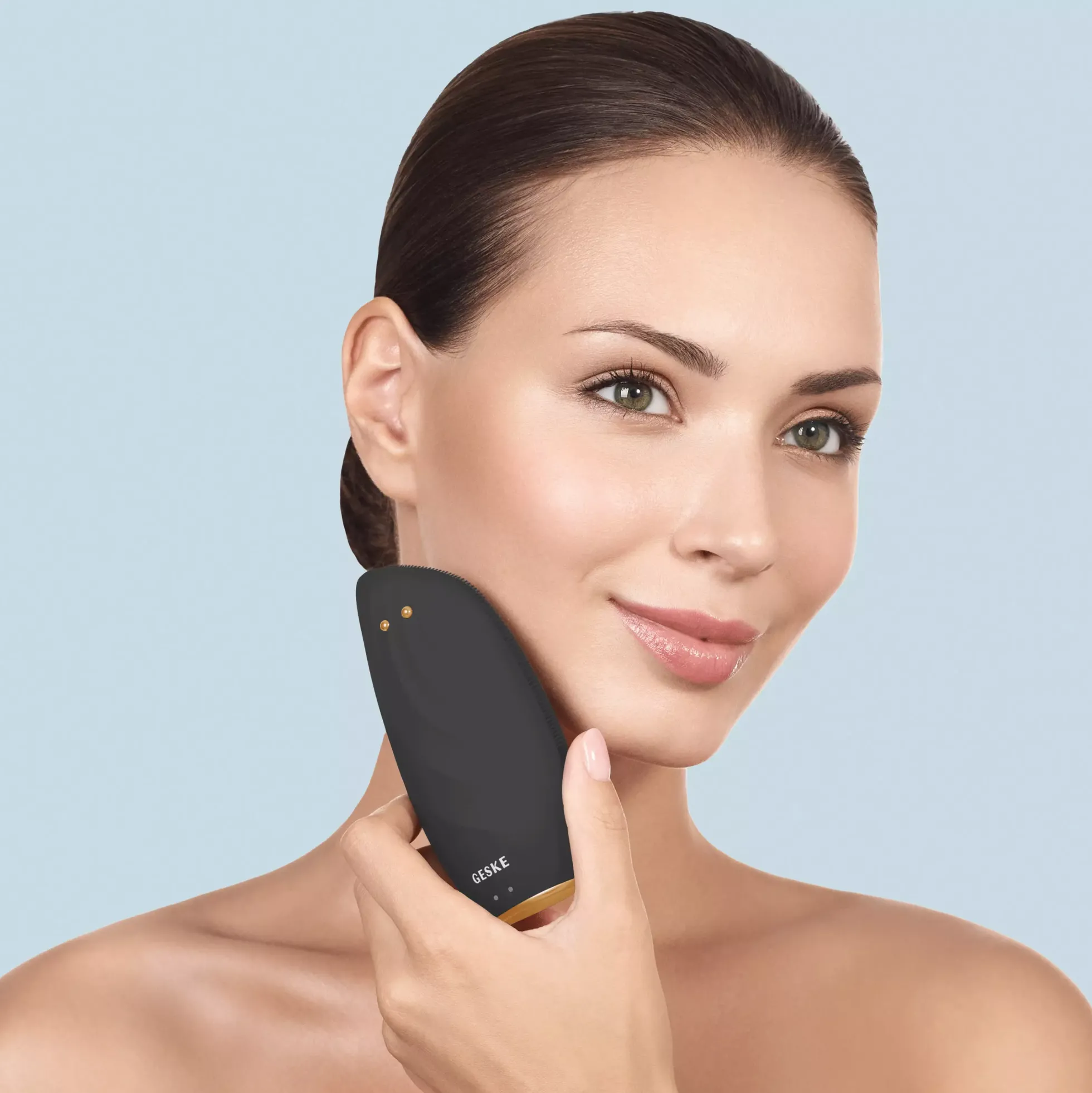 Geske8 in 1 Sonic Thermo Facial Brush & Face-Lifter Gray