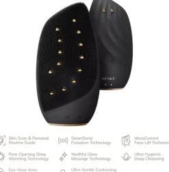 Geske8 in 1 Sonic Thermo Facial Brush & Face-Lifter Gray