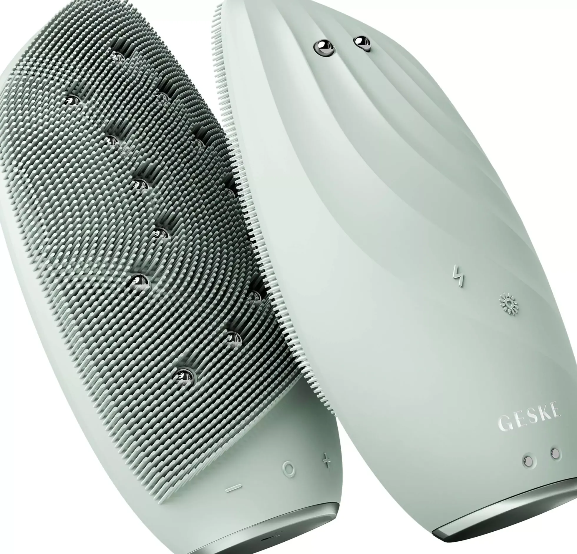 Geske8 in 1 Sonic Thermo Facial Brush & Face-Lifter Green