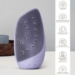 Geske8 in 1 Sonic Thermo Facial Brush & Face-Lifter Purple