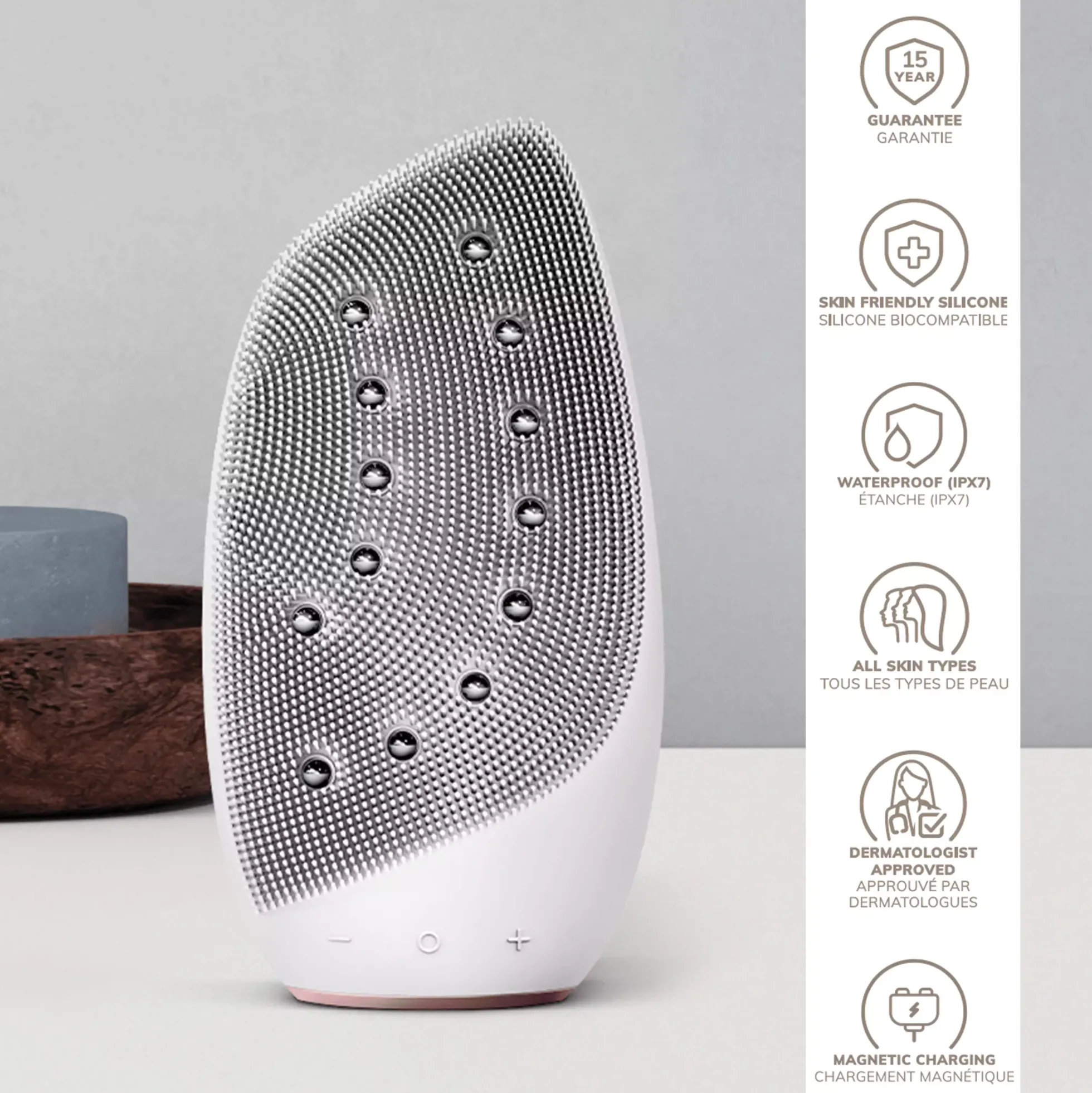 Geske8 in 1 Sonic Thermo Facial Brush & Face-Lifter Starlight