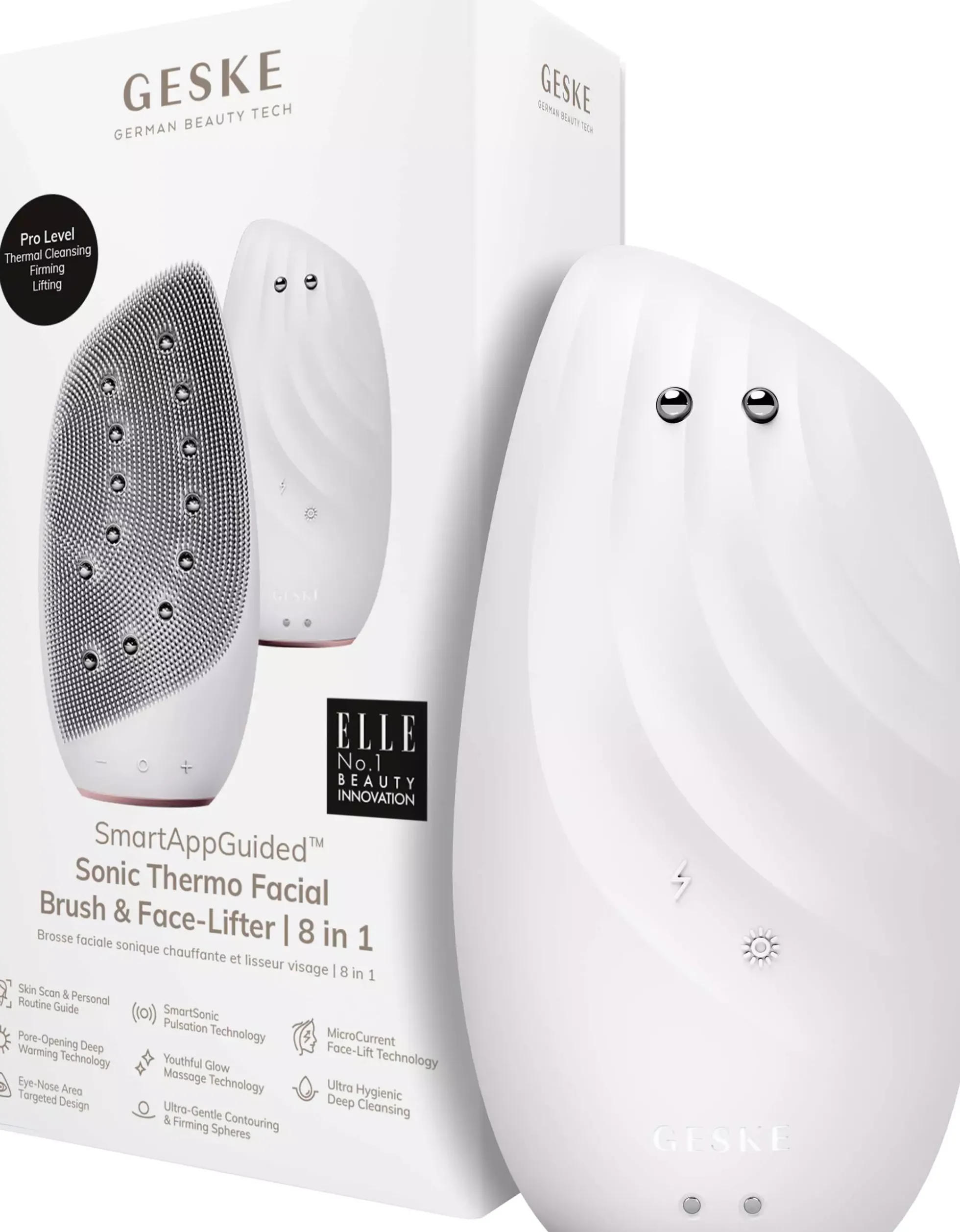 Geske8 in 1 Sonic Thermo Facial Brush & Face-Lifter Starlight